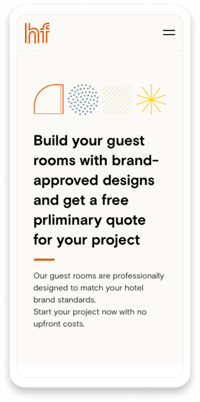 Hotel Furniture screenshot: Build your guest rooms with brand-approved designs and get a free quote