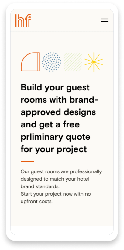 Hotel Furniture screenshot: Build your guest rooms with brand-approved designs and get a free quote
