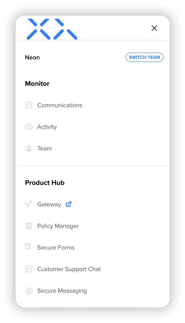Product screenshot on mobile device